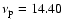 $\nu_{\rm p} = 14.40$