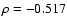 $\rho = -0.517$
