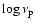 $\log \nu_{\rm p}$