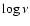 $\log \nu$