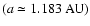 $(a \simeq 1.183~\textnormal{AU})$