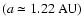 $(a \simeq 1.22~\textnormal{AU})$