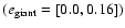 $(e_{\rm giant} = [0.0,0.16])$