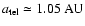 $a_{\rm tel} \simeq 1.05~\textnormal{AU}$