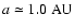 $a \simeq 1.0~\textnormal{AU}$