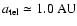 $a_{\rm tel}
\simeq 1.0~\textnormal{AU}$