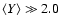 $\langle Y \rangle \gg 2.0$