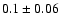 $0.1 \pm 0.06$