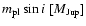 $m_{\rm pl}\sin i~[M_{\rm Jup}]$