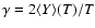 $\gamma = 2\langle
Y\rangle(T)/T$