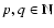 $p,q \in
\mathbb{N}$