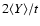 $2\langle Y\rangle/t$