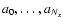 $a_{0}, \ldots, a_{N_{x}}$