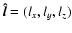 $\vec{\hat{l}}=(l_x,l_y,l_z)$
