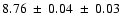 $8.76~\pm ~0.04~\pm ~0.03$