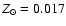 $Z_\odot = 0.017$