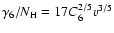 $\gamma_6/N_{\rm H} = 17C_6^{2/5}v^{3/5}$