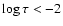 $\log\tau < -2$