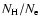 $N_{\rm H}/N_{\rm e}$