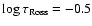$\log\tau_{\rm Ross} = -0.5$