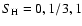 $S_{\rm H}=0,1/3,1$