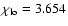 $\chi_{\rm lo}=3.654$