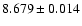$8.679\pm 0.014$