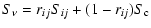 $\displaystyle S{_\nu} = r_{ij} S_{ij} + (1-r_{ij}) S_{\rm c}$