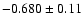 $-0.680 \pm 0.11$