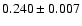 $0.240 \pm 0.007$