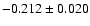 $-0.212 \pm 0.020$