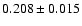 $0.208 \pm 0.015$