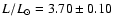 $L/L_{\odot} =3.70 \pm 0.10$