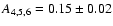 $A_{4,5,6}=0.15 \pm 0.02$