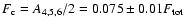 $F_{\rm c}=A_{4,5,6}/2 = 0.075 \pm0.01F_{\rm tot}$