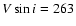 $V \sin i= 263$