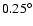 $0.25^\circ$