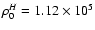 $ \rho_0^H= 1.12\times10^5$
