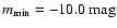 $m_{\min}=-10.0~{\rm mag}$