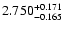 $\rm 2.750_{-0.165}^{+0.171}$