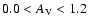 $0.0<A_{\rm V}<1.2$