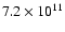 $7.2\times 10^{11}$