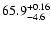 $\rm 65.9^{+0.16}_{-4.6}$