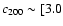 $c_{200}\sim [3.0$