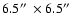 $6.5\hbox {$^{\prime \prime }$ }\times 6.5\hbox {$^{\prime \prime }$ }$