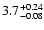 $\rm 3.7^{+0.24}_{-0.08}$