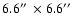 $6.6\hbox {$^{\prime \prime }$ }\times 6.6\hbox {$^{\prime \prime }$ }$