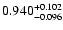 $\rm0.940_{-0.096}^{+0.102}$