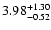 $\rm 3.98_{-0.52}^{+1.30}$