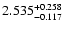 $\rm 2.535_{-0.117}^{+0.258}$